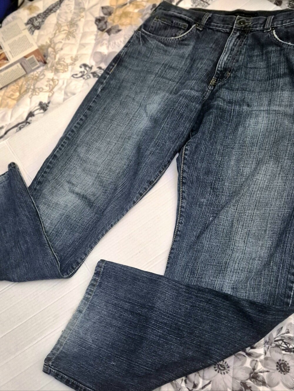 Calvin Klein Jeans Mens Relaxed Straight Easy Fit 100% Cotton Blue Denim Jeans